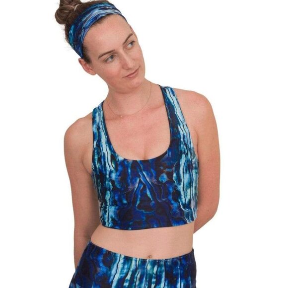 Waterlust Abalone Restoration Reversible Top Women XS/S Blue Ocean Print UPF 50+ - Picture 1 of 11